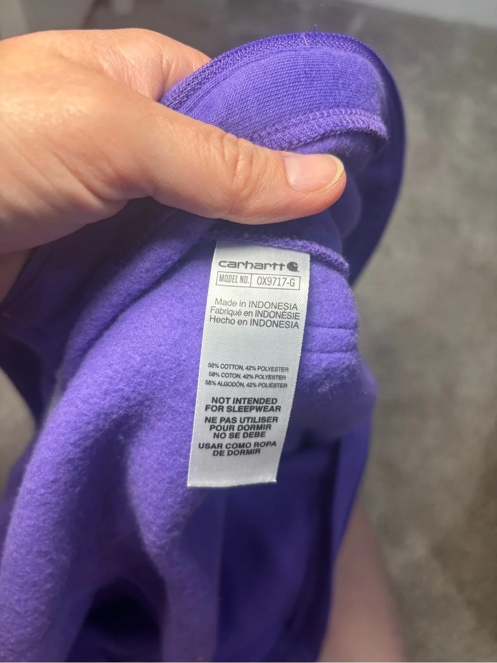 NEW! Carhartt Purple Hooded Fleece Zip-Up One-Piece Footie 3 months baby newborn